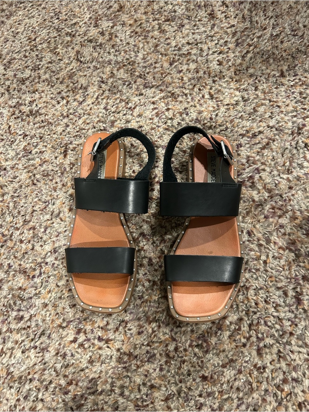 Steve Madden Black Sandals